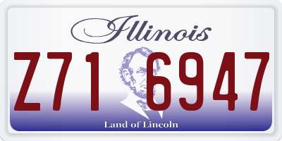 IL license plate Z716947