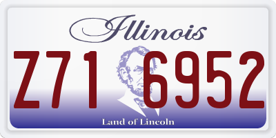 IL license plate Z716952