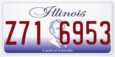 IL license plate Z716953