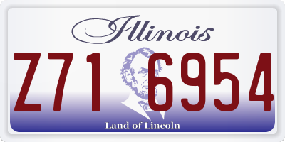 IL license plate Z716954