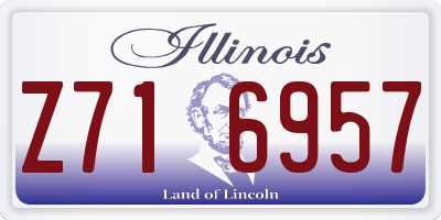 IL license plate Z716957