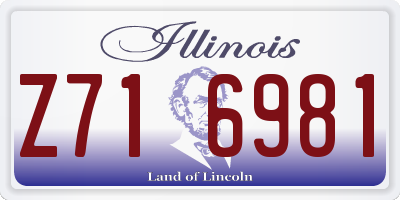 IL license plate Z716981