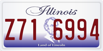IL license plate Z716994