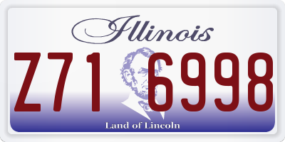 IL license plate Z716998