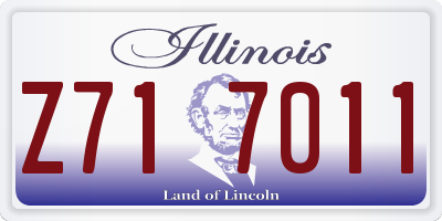 IL license plate Z717011