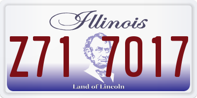 IL license plate Z717017