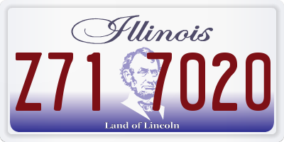 IL license plate Z717020