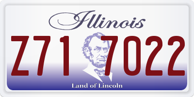 IL license plate Z717022