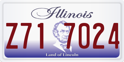 IL license plate Z717024