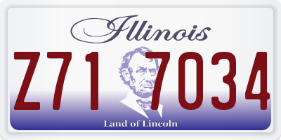 IL license plate Z717034