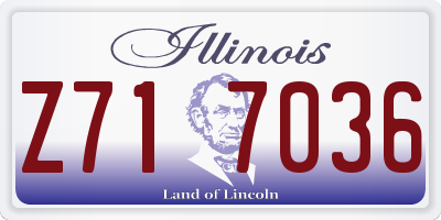 IL license plate Z717036