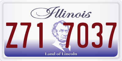 IL license plate Z717037