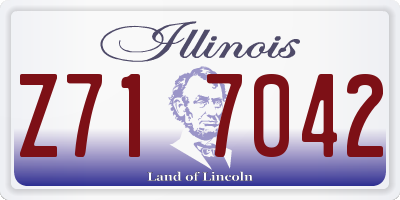 IL license plate Z717042
