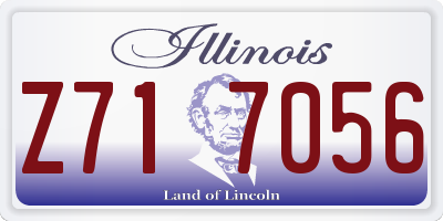IL license plate Z717056