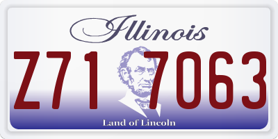 IL license plate Z717063