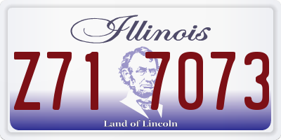 IL license plate Z717073