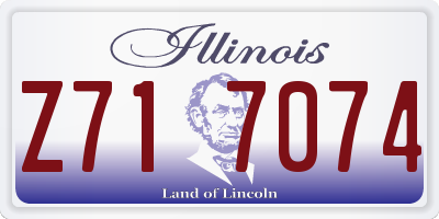 IL license plate Z717074