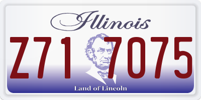 IL license plate Z717075