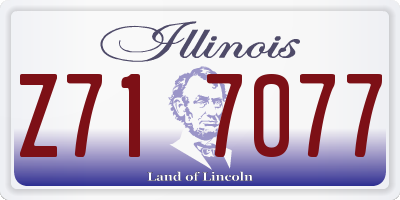 IL license plate Z717077