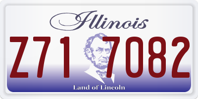 IL license plate Z717082