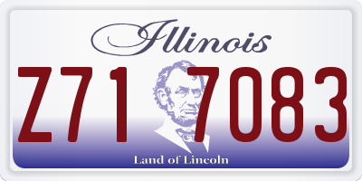 IL license plate Z717083