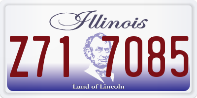 IL license plate Z717085