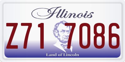 IL license plate Z717086