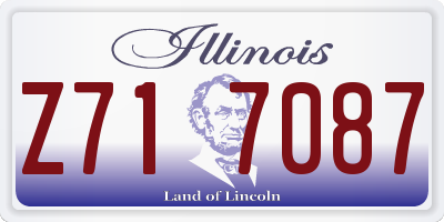 IL license plate Z717087