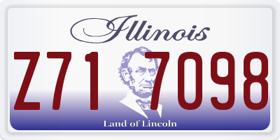 IL license plate Z717098