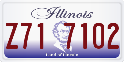 IL license plate Z717102