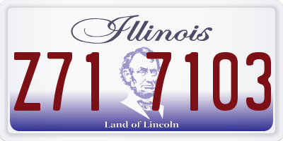 IL license plate Z717103