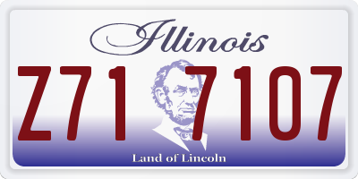 IL license plate Z717107