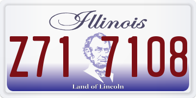 IL license plate Z717108