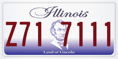 IL license plate Z717111