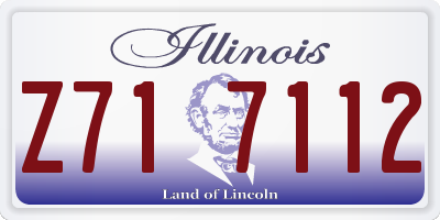 IL license plate Z717112