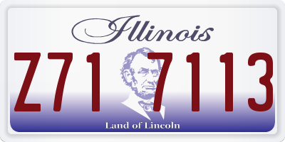 IL license plate Z717113