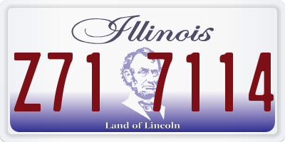 IL license plate Z717114