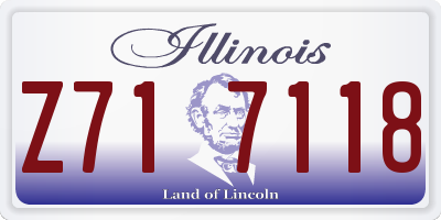 IL license plate Z717118