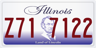 IL license plate Z717122