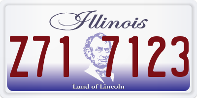 IL license plate Z717123