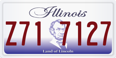 IL license plate Z717127