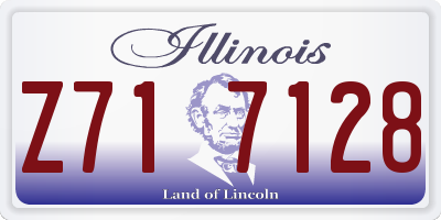 IL license plate Z717128