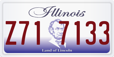 IL license plate Z717133