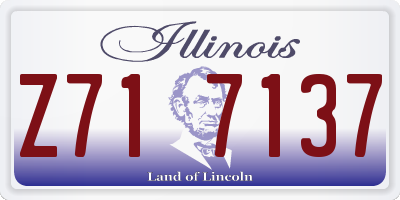 IL license plate Z717137
