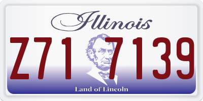 IL license plate Z717139