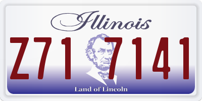 IL license plate Z717141