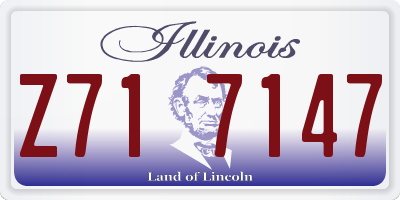 IL license plate Z717147