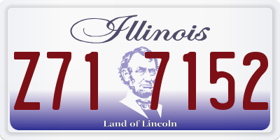 IL license plate Z717152