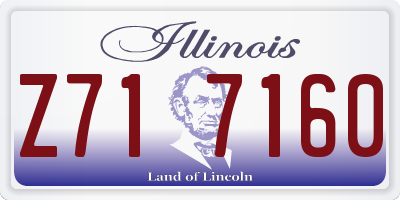 IL license plate Z717160