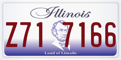 IL license plate Z717166